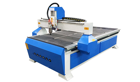 What are the functions of a woodworking engraving machine with a vacuum table?