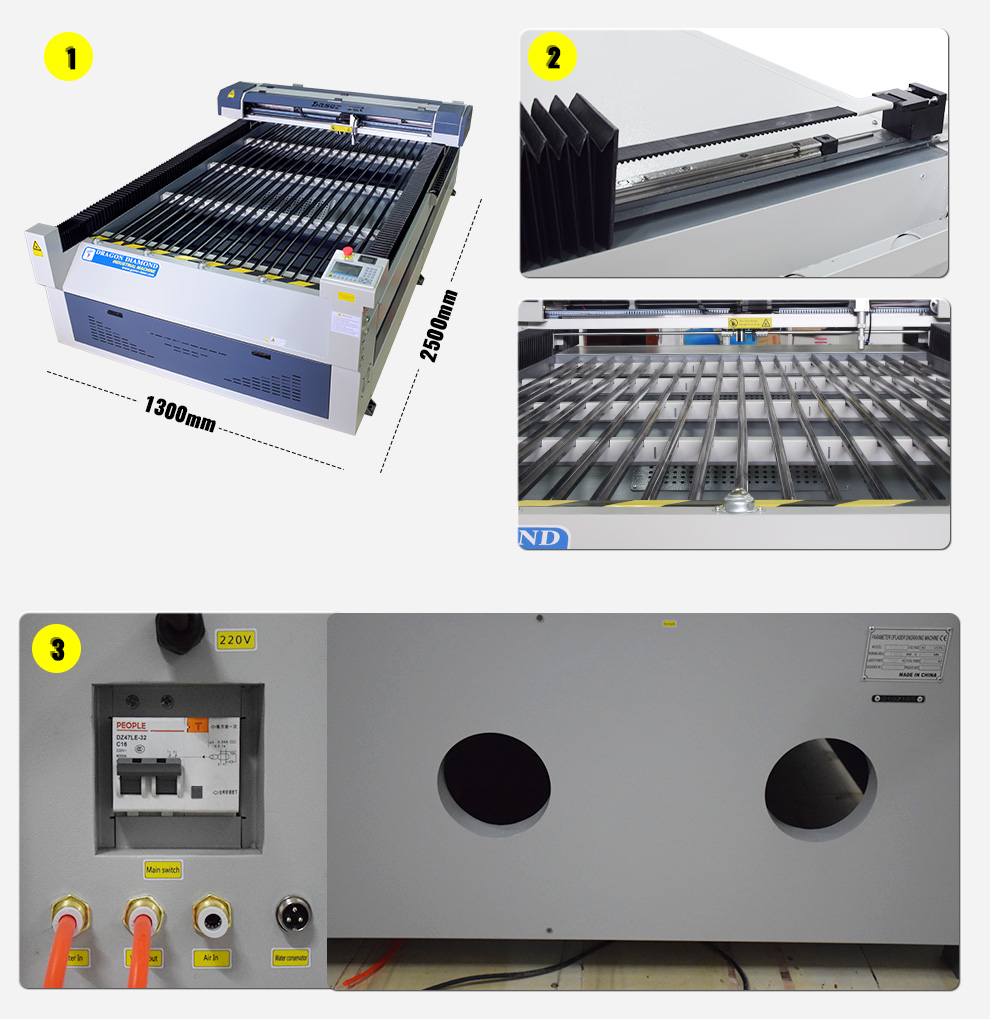 1325 CO2 Laser Cutter Machine for Acrylic Wood Nonmetal