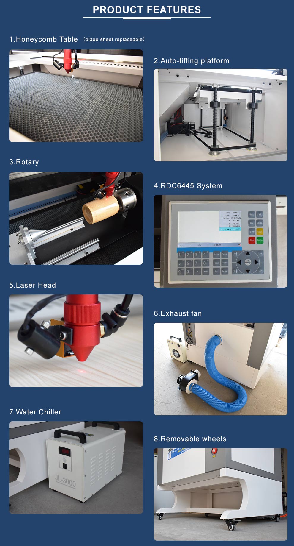 60W CO2 Laser Cutting Acrylic Bamboo Engraving Machine